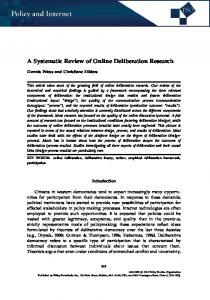 A Systematic Review of Online Deliberation ... - Wiley Online Library