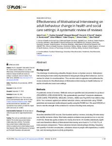 A systematic review of - PLOS