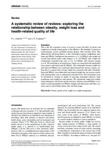 A systematic review of reviews: exploring the relationship between ...