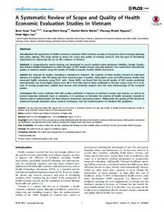 A Systematic Review of Scope and Quality of ... - Semantic Scholar