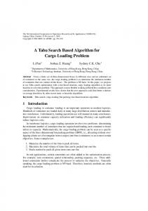 A Tabu Search Based Algorithm for Cargo Loading Problem - APORC