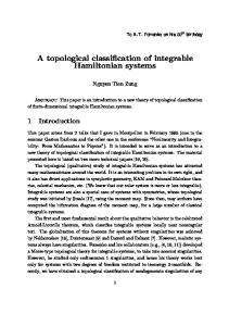 A topological classification of integrable Hamiltonian systems