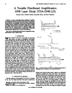 A Tunable Distributed Amplification DFB Laser Diode (TDA-DFB-LD ...