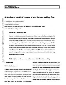 A turbulent model of torque in von Karman swirling flow