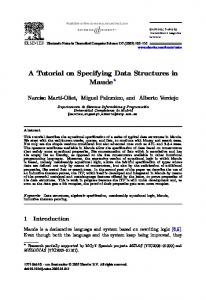 A Tutorial on Specifying Data Structures in Maude - Universidad ...