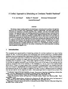 A Unified Approach to Scheduling on Unrelated Parallel Machines