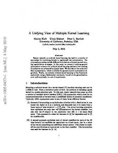 A Unifying View of Multiple Kernel Learning