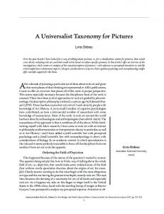 A Universalist Taxonomy for Pictures