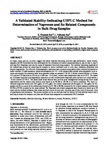 A Validated Stability-Indicating UHPLC Method for ... - Semantic Scholar