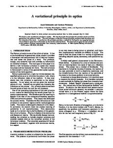 A variational principle in optics