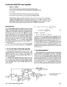 A very low-noise FET input amplifier