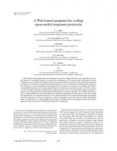 A Web-based program for coding open-ended ... - Springer Link