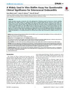 A Widely Used In Vitro Biofilm Assay Has Questionable ... - PLOShttps://www.researchgate.net/.../A-Widely-Used-In-Vitro-Biofilm-Assay-Has-Question...