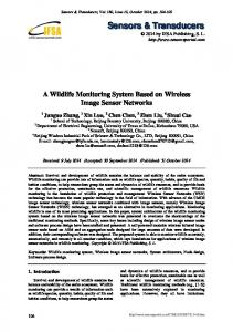 A Wildlife Monitoring System Based on Wireless Image Sensor Networks