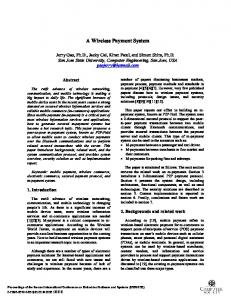 A Wireless Payment System - IEEE Xplore