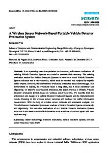 A Wireless Sensor Network-Based Portable Vehicle Detector ... - MDPI