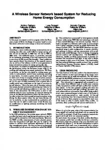 A Wireless Sensor Network based System for Reducing Home ...