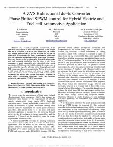 A ZVS Bidirectional dc-dc Converter Phase Shifted ...