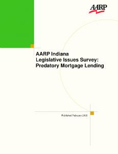 AARP Indiana Legislative Issues Survey: Predatory ... - assets