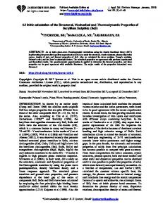 Ab initio calculation of the Structural, Mechanical and Thermodynamic ...