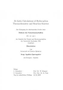 Ab Initio Calculations of Hydrocarbon