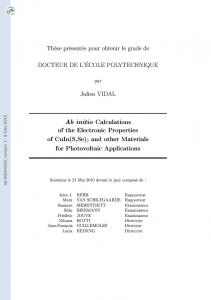 Ab initio Calculations of the Electronic Properties of CuIn ... - TDDFT.org