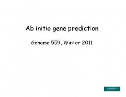 Ab initio gene prediction