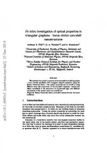 Ab initio investigation of optical properties in triangular graphene