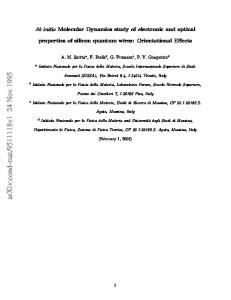 Ab initio Molecular Dynamics study of electronic and optical properties ...