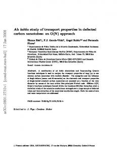 Ab initio study of transport properties in defected carbon nanotubes ...