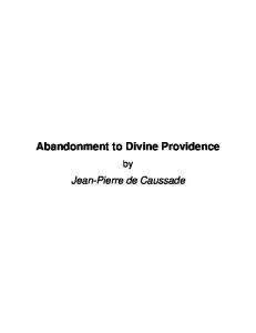 Abandonment to Divine Providence