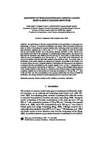 Abatement of High Concentrated Ammonia Loaded Waste Gases in ...