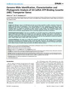 (ABC) Transporter Gene - PLOS