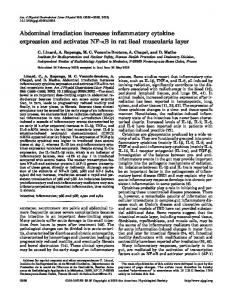 Abdominal irradiation increases inflammatory cytokine expression and ...