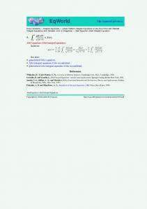 Abel Equation (Abel Integral Equation) - EqWorld