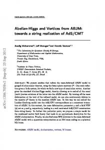 Abelian-Higgs and Vortices from ABJM