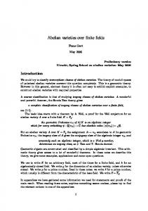 Abelian varieties over finite fields