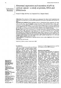 Abnormal expression and mutation of p53 in cervical ... - Europe PMC