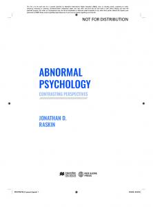 abnormal psychology