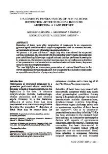 abortion- a case report.