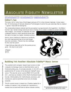 ABSOLUTE FIDELITY NEWSLETTER