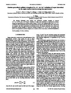 Absolute generalized oscillator strengths of 4s, 4s ... - APS Link Manager