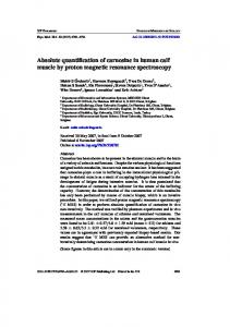 Absolute quantification of carnosine