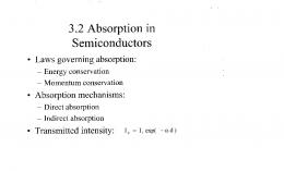 Absorption in Semiconductors