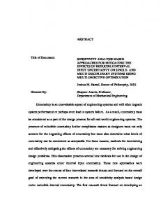 ABSTRACT Title of Document: SENSITIVITY ... - Semantic Scholar