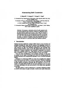 Abstracting Soft Constraint - CiteSeerX