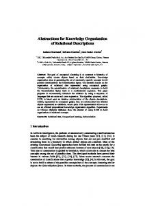 Abstractions for Knowledge Organization of