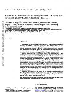 Abundance determination of multiple star-forming regions in the Hii ...