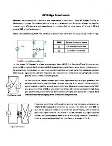 AC Bridge Experiments