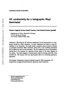 AC conductivity for a holographic Weyl Semimetal